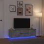 TV spintelė su LED lemputėmis, betono pilka, 160,5x41x50 cm