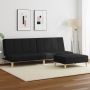 Dvivietė sofa-lova su pakoja, juodos spalvos, audinys