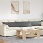 Sofa Pagalvės 2 pcs Tamsiai pilka 200 x 40 cm audinys