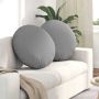 Sėdynių pagalvėlės 2 pcs Debesų pilka Ø80 x 29 cm audinys