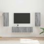 TV spintelių komplektas 2 pcs Pilkas Sonoma Apdirbta mediena
