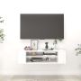 Pakabinama TV spintelė, balta, 100x30x26,5cm, mediena