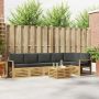 Lauko sofos komplektas 7 pcs Balta ir antracito 59 x 59 x 37 cm
