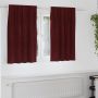 Užtemdymo užuolaidos 2 pcs Vyno raudona 140 x 140 cm Aksomas