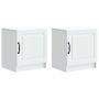 Šalia lovos spintelė 2 pcs Balta 43 x 34,5 x 47 cm