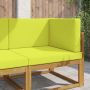 Lauko sofa pagalvėlė 3 pcs Žalia Poliesteris