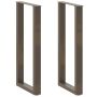 Baro stalo kojos, U formos, 2 vnt., natūralus plienas, 40x(100-101) cm, plienas