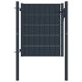 Tvoros vartai, PVC ir plienas, 100x100 cm, antracito spalvos