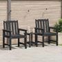 Sodo valgomoji kėdė 2 pcs Juoda 65,5 x 59 x 88 cm HDPE