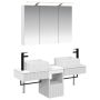 Vonios spintos komplektas 4 pcs Balta 100 x 14,5 x 70 cm