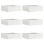 Vejo kraštas 6 pcs Balta 40 x 40 x 13 cm Plienas