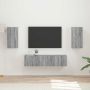TV spintelių komplektas 4 pcs Pilkas Sonoma Apdirbta mediena