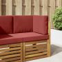 Lauko sofa pagalvėlė 3 pcs Vyno raudonumo Poliesteris