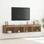 TV spintelių komplektas su LED 2 pcs Amatininkų ąžuolas