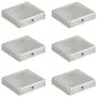Tvoros stulpų dangteliai, 6vnt., 81x81mm, galvanizuotas metalas