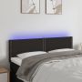 Galvūgalis su LED, juodos spalvos, 144x5x78/88cm, audinys