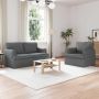 Sofa 2 pcs Tamsiai pilka 144 x 80 x 85 cm audinys