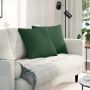 Sofa Pagalvės 2 pcs Tamsiai žalia 50 x 50 cm Kordūrinis audinys