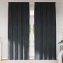 Užtemdymo užuolaidos 2 pcs Šviesiai pilka 140 x 225 cm Aksomas