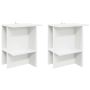 Kavos staliukas 2 pcs Balta 40 x 30 x 49 cm Apdirbta mediena