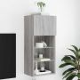 TV spintelė su LED lemputėmis, pilka ąžuolo, 40,5x30x90cm