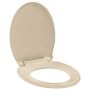 Klozeto sėdynė su soft-close mechanizmu, smėlio spalvos, ovali