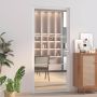 us durys, baltos, 93x201,5cm, ESG stiklas ir aliuminis