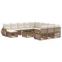 Sodo Sofų Rinkinys 13 pcs Smėlio poliratanas