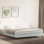 Box Spring Lova be čiužinio Šviesiai pilka 200x210 cm aksomas