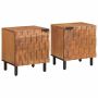 Šalia lovos spintelė 2 pcs Ruda 40 x 33 x 46 cm