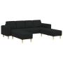 Svetainės sofa 3 pcs Juoda Poliesteris