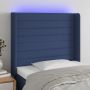 Galvūgalis su LED, mėlynos spalvos, 93x16x118/128cm, audinys