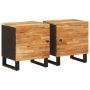 Šalia lovos spintelė 2 pcs Ruda 40 x 33 x 46 cm