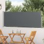 Ištraukiama šoninė užuolaida Antracito 500 x 100 cm Poliesteris