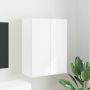 TV sieninė spintelė Balta 59,5 x 31 x 80 cm Apdirbta mediena