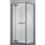 Dušo kabina PRESTIGE 90x90 juoda/skaidri be pado