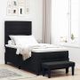 Kiemas lova su čiužiniu Juoda 100 x 200 cm audinys