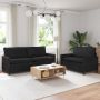 Sofos komplektas 2 pcs Juoda Aksomas
