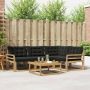 Lauko sofos komplektas 5 pcs Balta ir juoda 79 x 79 x 37 cm