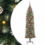 Dirbtinis lieknas Kalėdų medis su 300 LED Žalia ir balta 180 cm