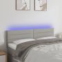 Galvūgalis su LED, šviesiai pilkas, 144x5x78/88cm, audinys