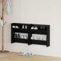 Batu skrynia su lentyna 2 pcs Juodas ąžuolas 60 x 18 x 60 cm