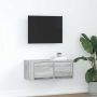 TV spintelė, pilka ąžuolo, 60x31x25,5 cm, apdirbta mediena