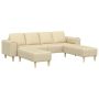 Svetainės sofa 3 pcs Kreminė Poliesteris