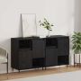 Šoninės lentynos 2 pcs juoda ąžuolo 120 x 35 x 70 cm