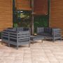 Sodo komplektas su pagalvėmis, 7 dalių, pušies medienos masyvas