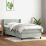 Box Spring Lova su čiužiniu Šviesiai pilka 90x210 cm Velvet