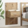 Šalia lovos spintelė 2 pcs Amatininkų ąžuolas 50 x 32,5 x 80cm