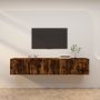 Sieninės TV spintelės, 2vnt., dūminio ąžuolo, 100x34,5x40cm