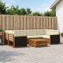 Lauko sofos komplektas su pagalve 7 pcs Natūralus ir grietinėlė